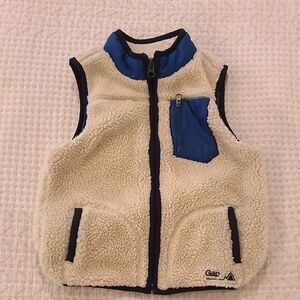 Baby GAP Kids Blue and Cream Fleece Vest